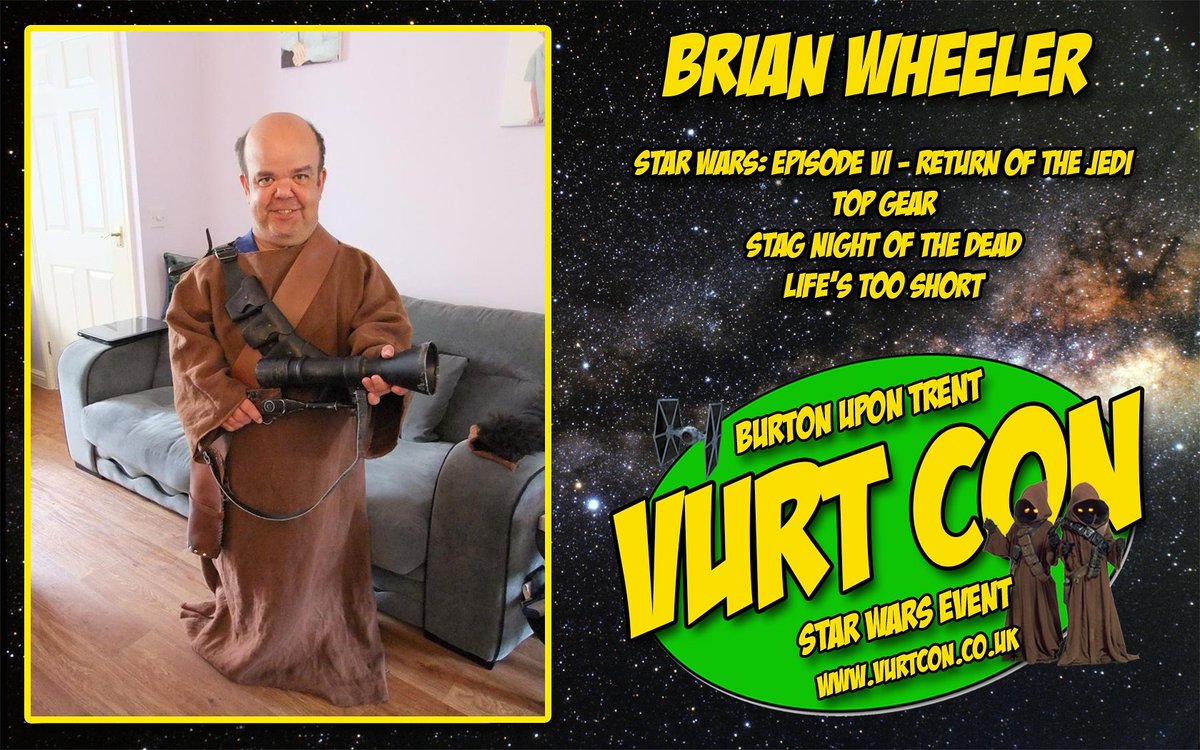 hosahuk's tweet photo. Come see the wonderful Mr Wheeler #vurtcon The star wars children's charity event in Burton upon Trent in Aug 27th-28th at the Market Hall. https://t.co/JH6u9bqftW