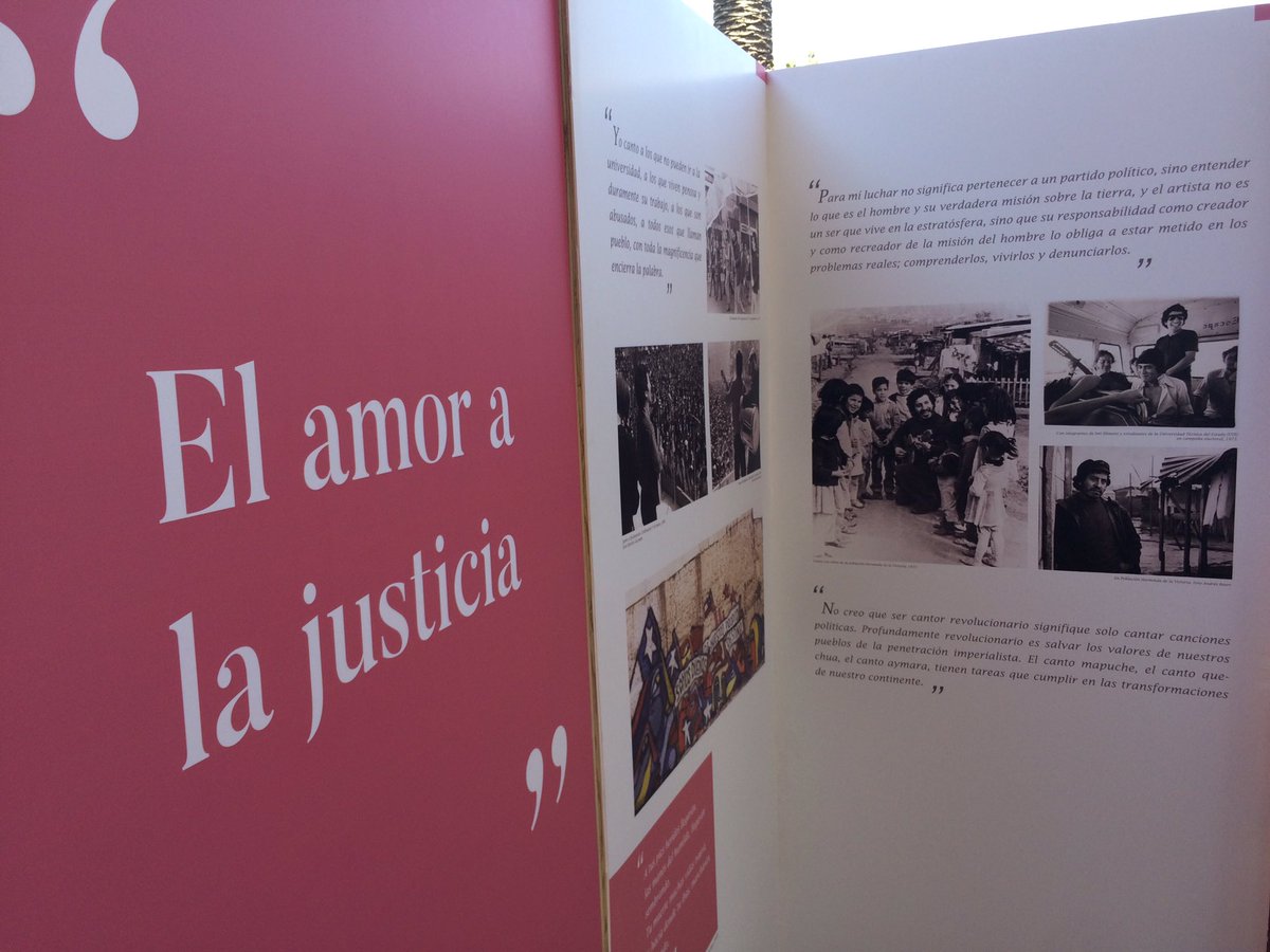 Hoy recordamos a Víctor con la Expo "Victor Jara, el mundo gira y crea porque existe el amor" de <a href="/FundVictorJara/">Fundación Víctor Jara</a>. Canta Coro U. de Santiago
