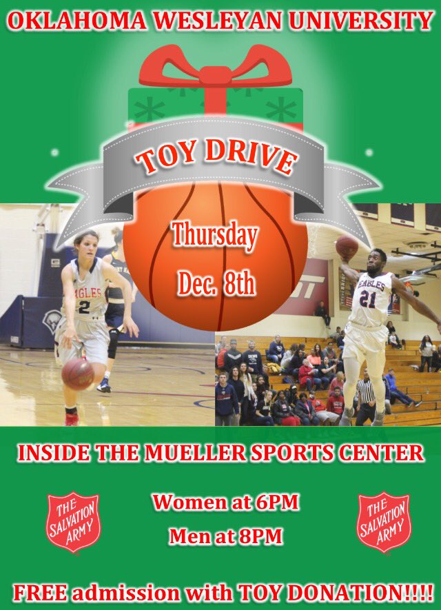 OKWUeagles_WBB's tweet photo. 🚨ATTENTION!!🚨 Come out and support your Eagles as we take on Bethany College this Thursday! Bring a toy! 🚜#DoubleHeader #LEB #3 #FHG https://t.co/YCryJNDvWD