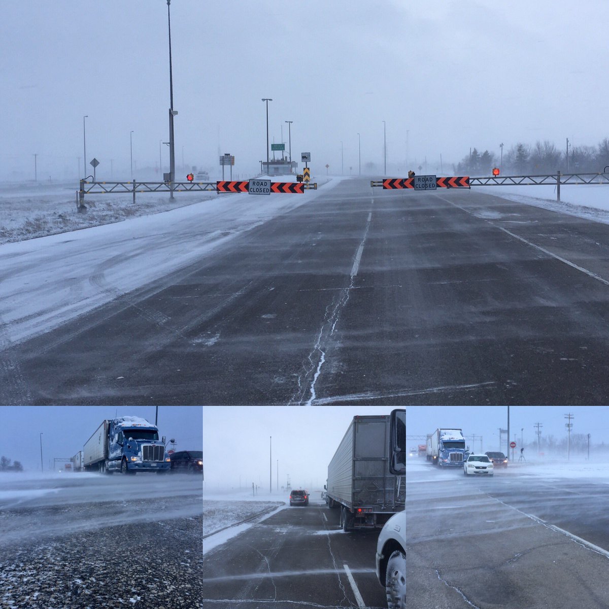 globalwinnipeg's tweet photo. Highway 1 from Headingley to Brandon is closed due to blizzard conditions. #mbstorm https://t.co/dx67LYAAUQ