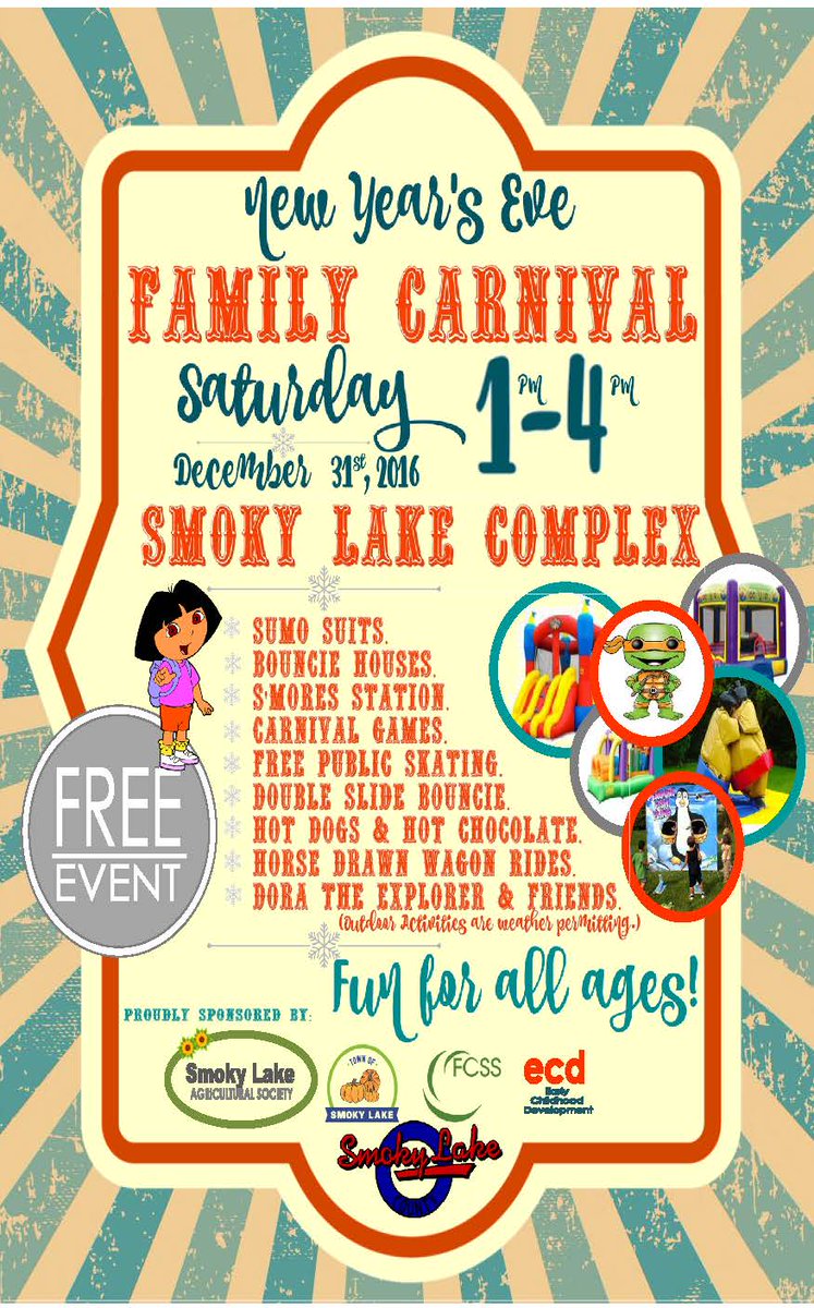 SLAgSociety's tweet photo. Join us for our New Year's Eve Family Carnival #SmokyLake Who loves Bouncie Slides? We do!!! https://t.co/3jECOt13CI https://t.co/mFiLxfgBIb