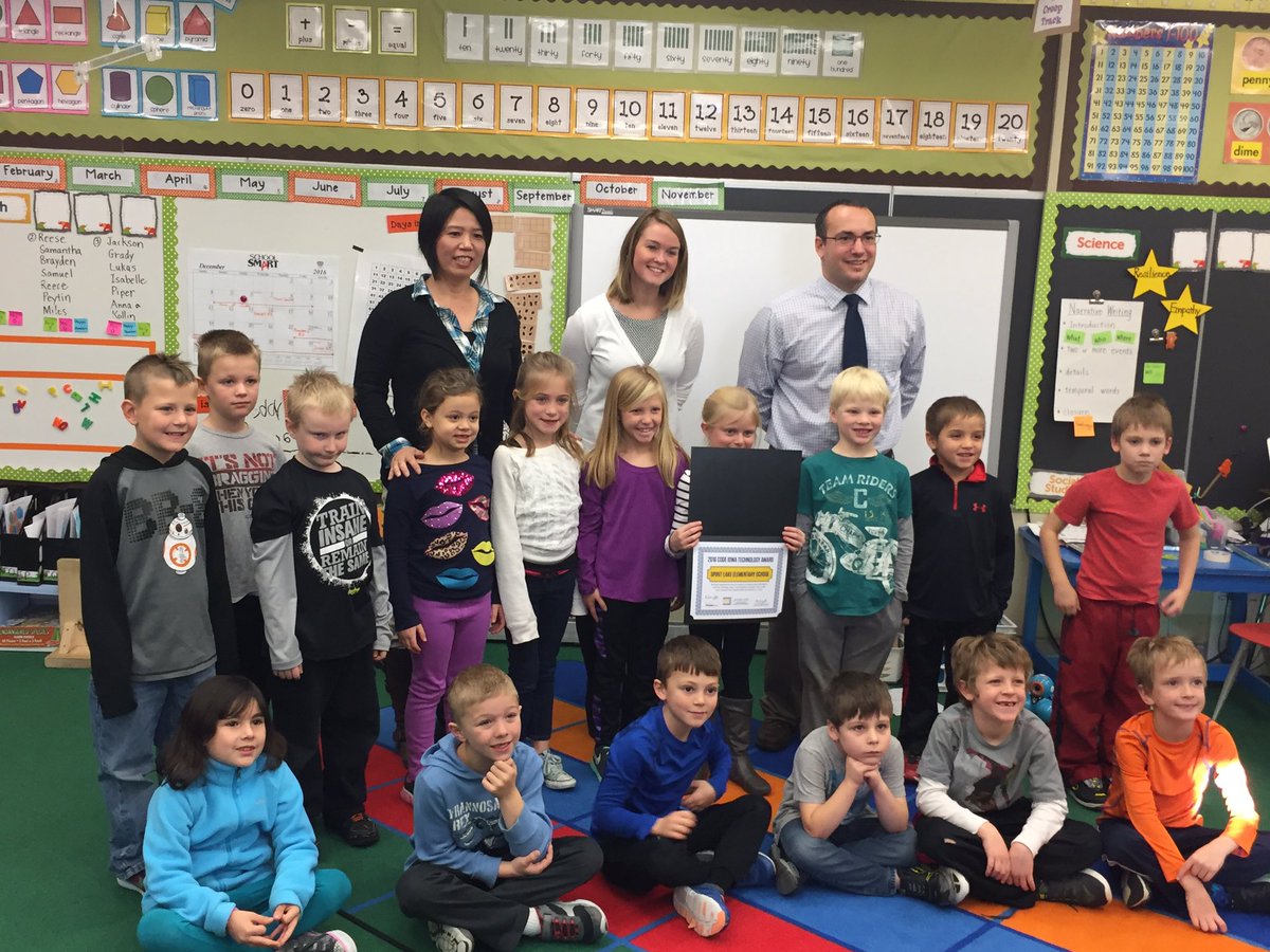 SLelementary's tweet image. We are excited to announce we were awarded the 2016 Code Tech grant! Thank you @IowaSTEM &amp;amp; @lekadegroot #spiritlakecsd #CodeIowa