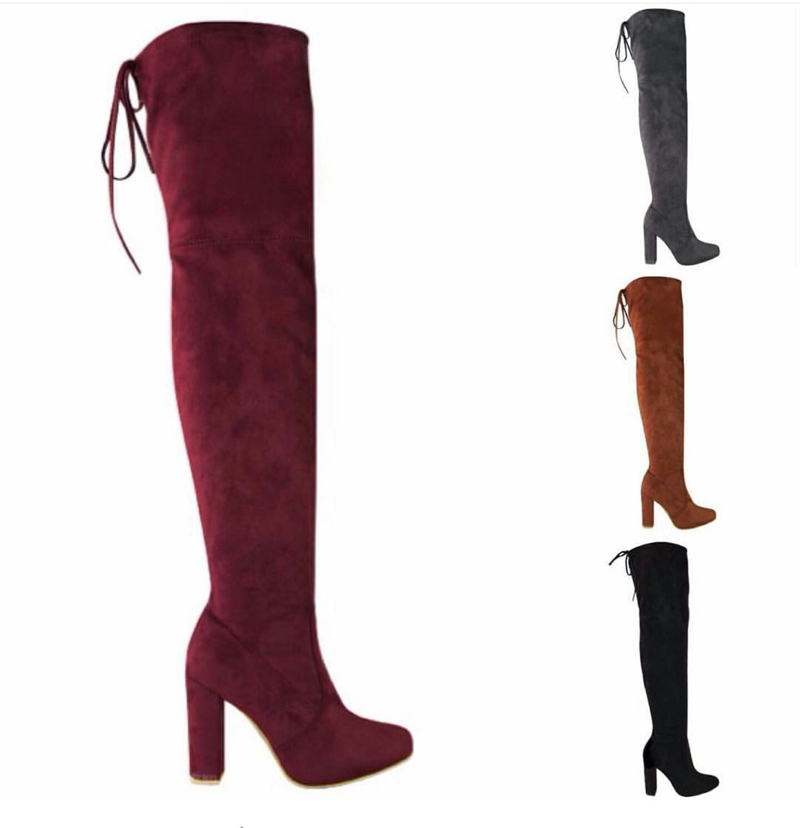 Farashaboutique's tweet photo. Best Sellers 
Kate Over The Knee Boots 😍😍😍
Available in Wine, Grey, Tan, Black &amp; Mocha 
https://t.co/0UU7biBfoV https://t.co/Zp9MgOG1Ps