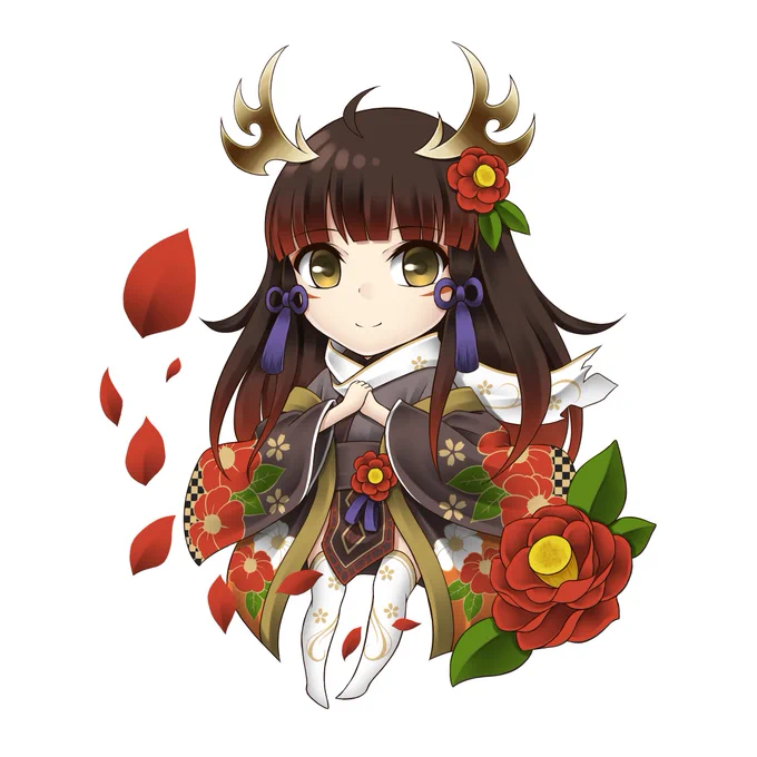 ツバキちゃんのアクキー絵できた 