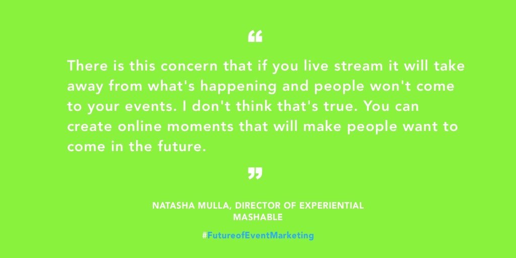 eventfarm's tweet image. @NatashaMulla of @Mashable on #ExperientialTech. Follow the link &amp;amp; watch the full interview hubs.ly/H05smM00 #FutureofEventMarketing