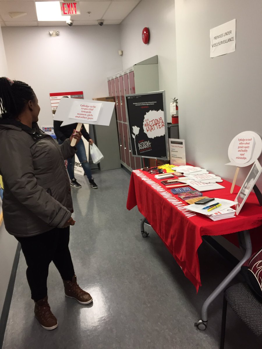 ConductOffice's tweet photo. @SenecaLife here at Yorkgate campus-students and staff know #actionsmatter on #December6 - and everyday https://t.co/w9v5YmwIoq