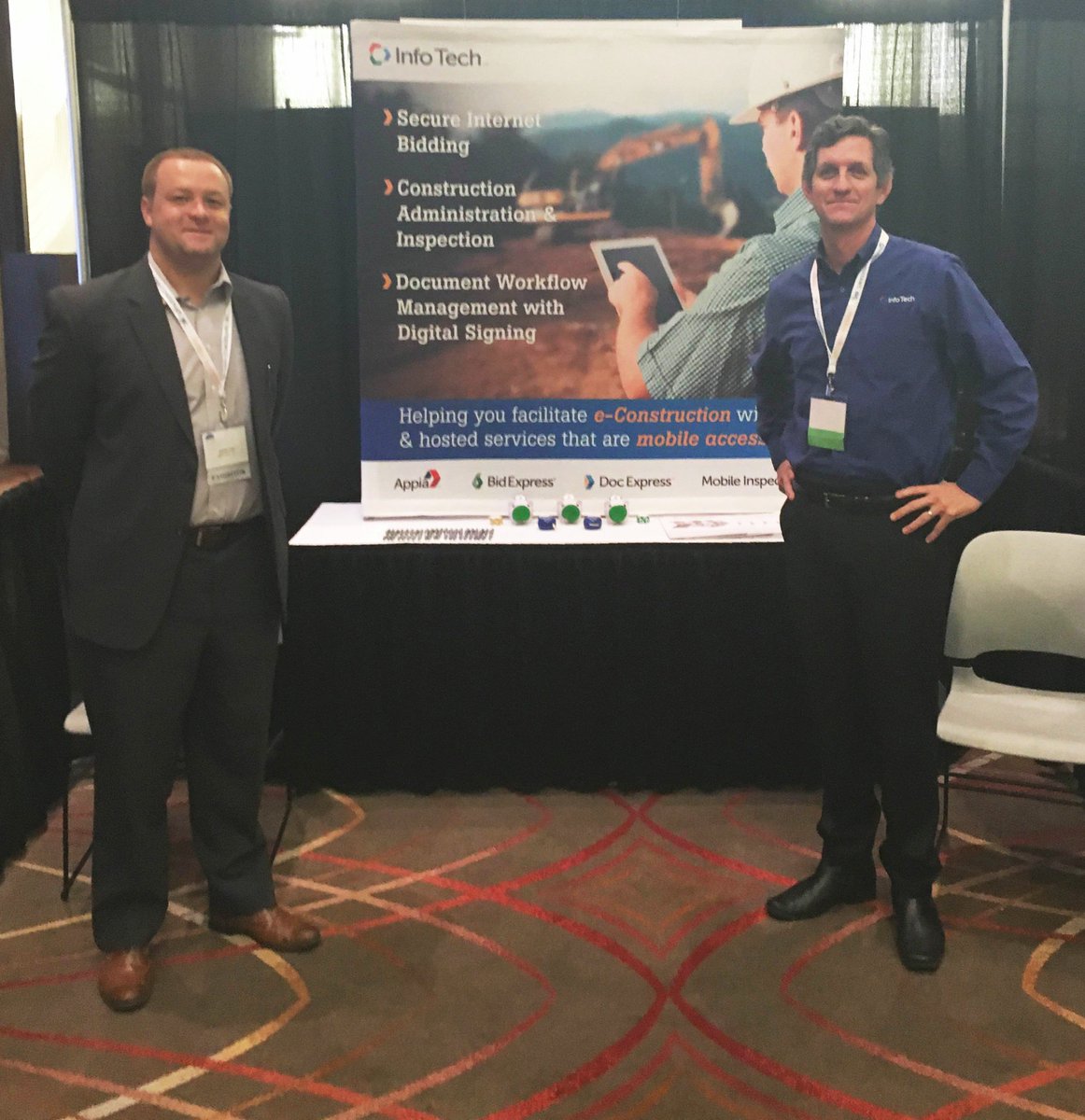 infotechinc's tweet photo. Last day at #FOTF2016! Want to learn how to save money through #paperless #bidding? Ask our representatives at booth 19. #BidExpress https://t.co/O3PKjVq9iJ