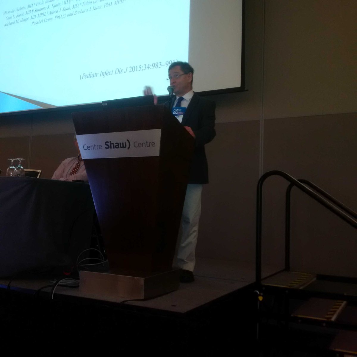 Dr Dobson sharing the impact of 'post-truth' on HPV vaccine coverage #cic2016 <a href="/BCCHresearch/">BC Children's Hospital Research Institute</a>