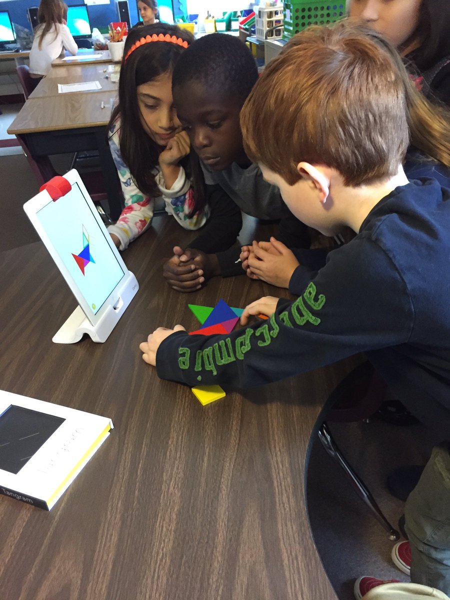 MrWallsClass's tweet photo. Indoor recess means solving tangram puzzles with Osmo! @PlayOsmo https://t.co/MFdVFNzaRO