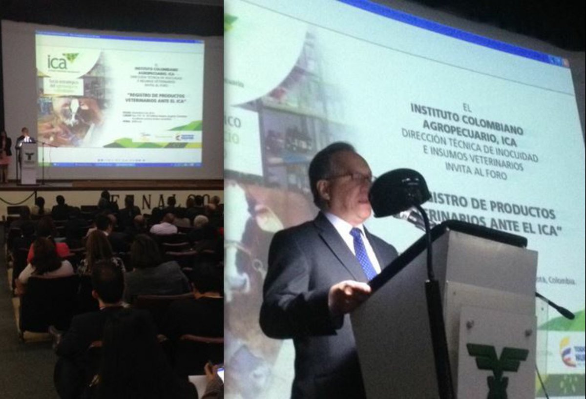 LimorColombia's tweet photo. Presentes en foro de @ICACOLOMBIA : Registro de productos veterinarios ante el  ICA en el edificio @FenalcoNacional https://t.co/OX9ieoOGfD