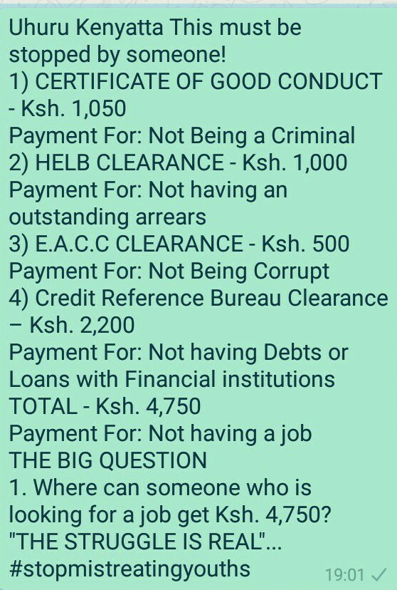 Kenya_account's tweet photo. When you have to pay for not being a criminal #TheStruggleIsReal #ConsumerSummitKE @topzonal #CorruptionCleanUp @IPOA_KE @PSCU_Diaspora https://t.co/06JgJ97JZw