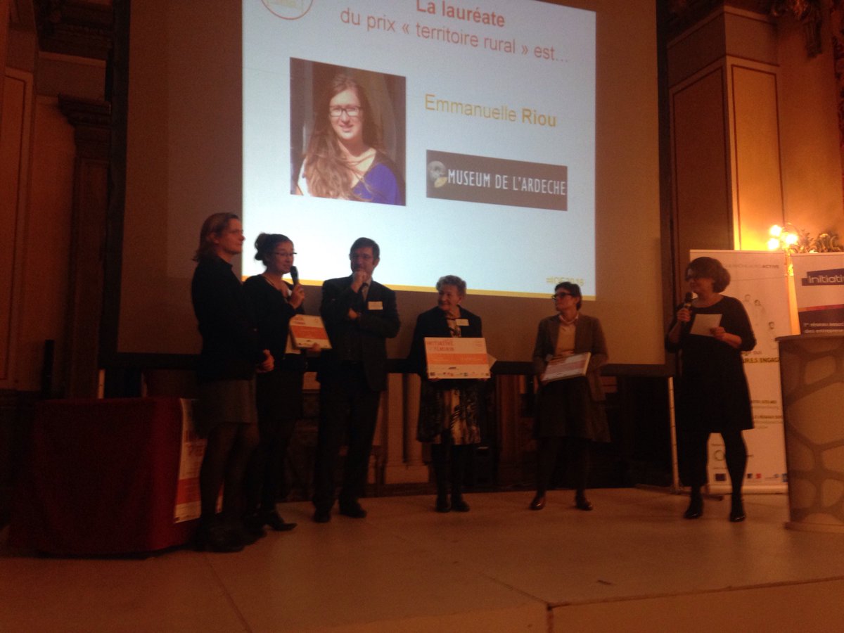 InitiativeOF's tweet photo. Bravo à Emmanuelle Riou créatrice du Museum de l'Ardèche, lauréate du prix territoire rural #IOF2016 https://t.co/WwA9Nhysb6