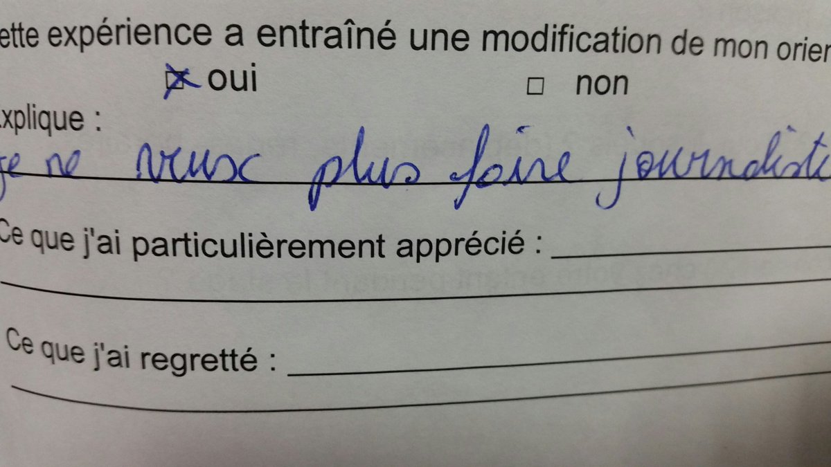 axelwhite's tweet photo. Quand ta stagiaire de 3ème dresse le bilan de ta vie #TransmettreLaPassion https://t.co/YIYMhJhezJ