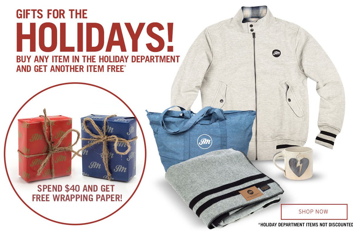JMstore's tweet photo. Buy an item from our Holiday Dept, grab anything else for free!
Also, 20% off Storewide*, shipping promos, and more:
https://t.co/OZSsTqhvAr https://t.co/IcRkBw16ic