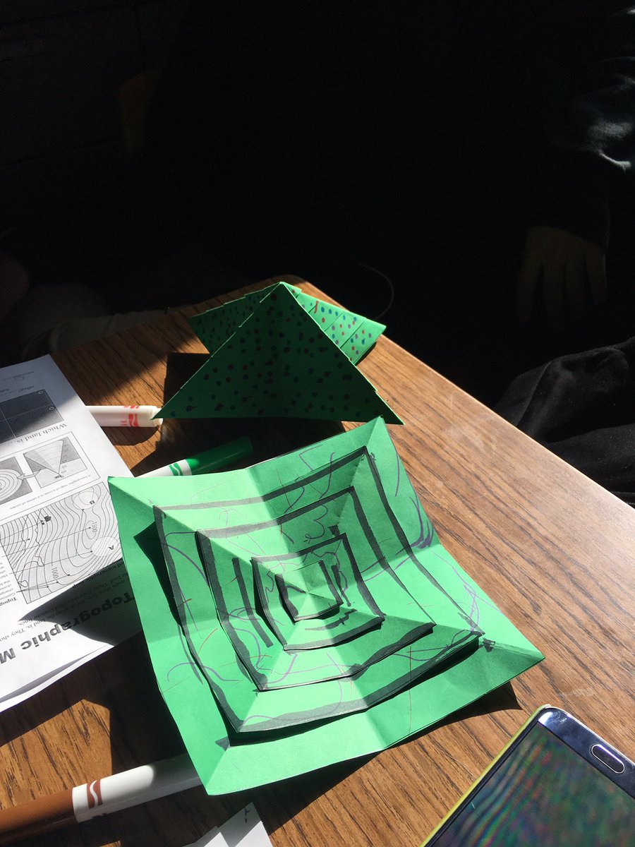sjohnson3351's tweet photo. Christmas tree topographic maps! Science is in the holiday spirit! @olslatonknights @ESC17TRC @AmyLE42 https://t.co/nd7vtURiF6