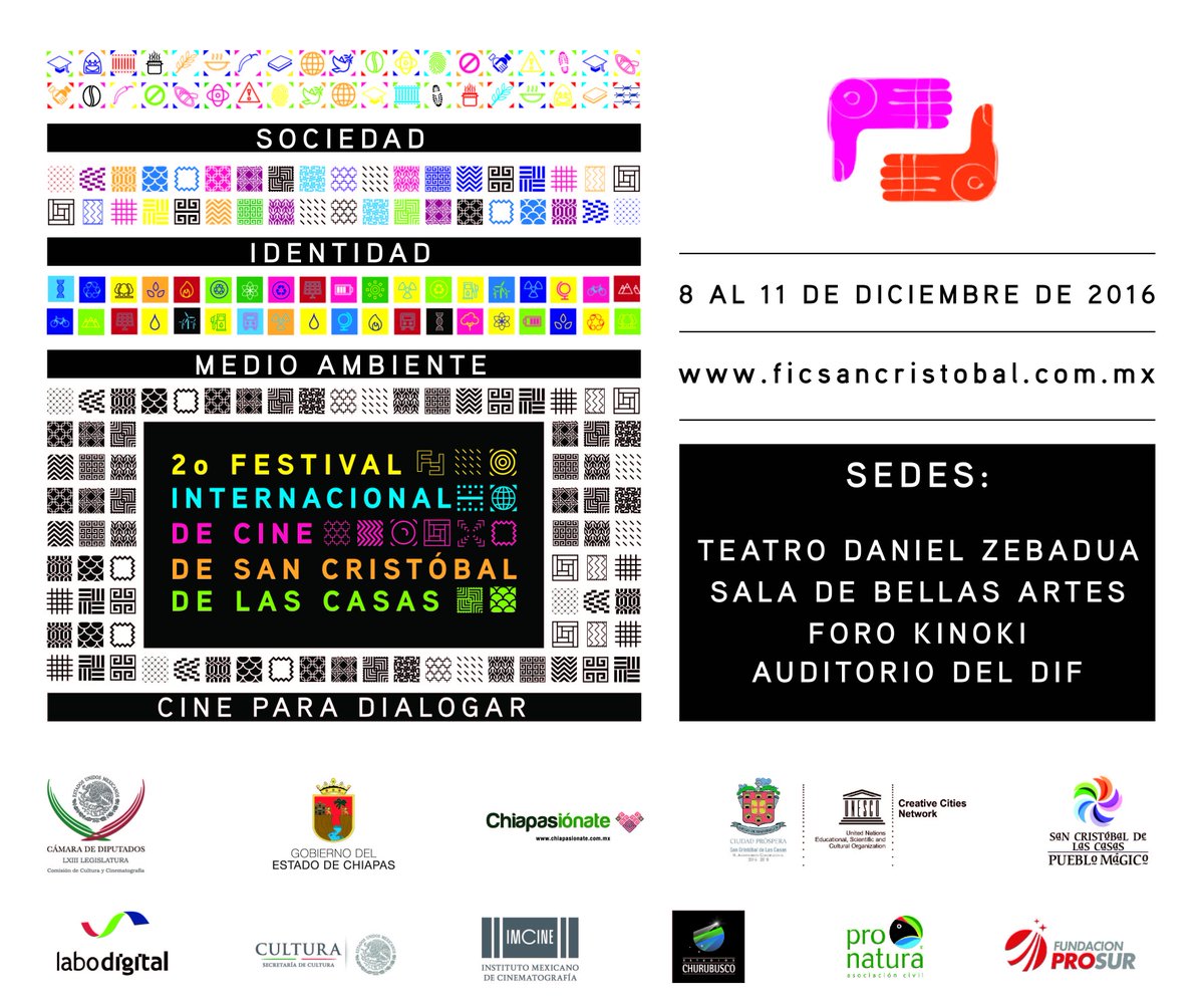 Sectur_Chiapas's tweet photo. Acompáñanos al 2° Festival Internacional de Cine en el #PuebloMágico de San Cristóbal de las Casas, del 8 al 11 de Diciembre. #FIC2016 https://t.co/DHKAexhlL8