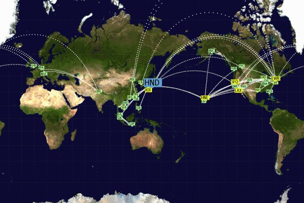simonbaumer's tweet image. New destination on my #JetLovers flight map: HND (Tokyo, Japan) jetlovers.com/globe/1248/