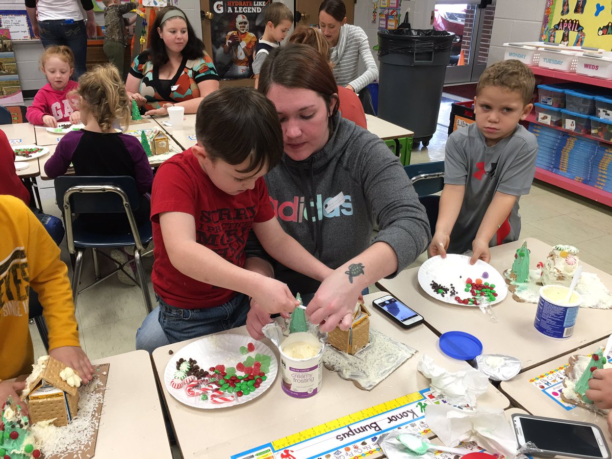 loriwarren74's tweet photo. Mrs. Warren's class making gingerbread houses @eceswarriors https://t.co/1yXIYeDzly