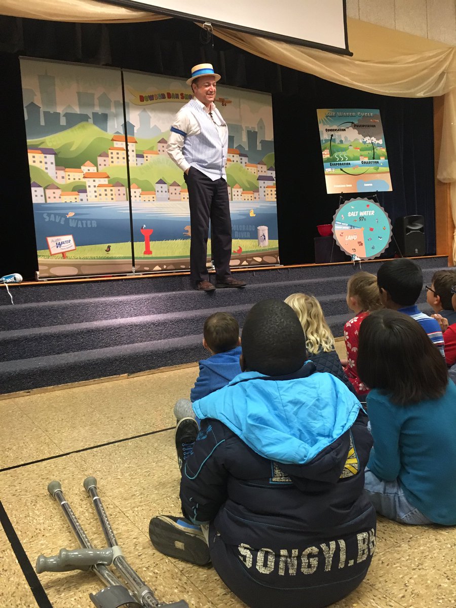 OHE2nd's tweet photo. #dowserdan is entertaining second grade and teaching us more about the water cycle. @OakHillElem https://t.co/ZZQgzsuQJa