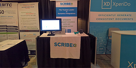 scribesoft's tweet photo. All set up and ready to go @extremeCRM! Stop by and visit #Scribesoft at booth 16! https://t.co/8mekYjqS4o