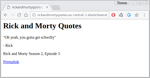 t_s_pei's tweet photo. I made a #rickAndMorty quotes API in #ruby!
https://t.co/FPyzMlJ0Ky
#wubbalubbadubdub, amiright?
https://t.co/d5uaOvLaab
@RickandMorty https://t.co/fxVBmN95uW
