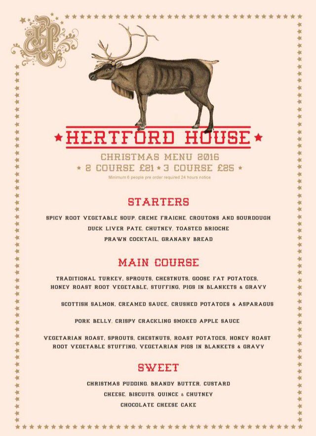 💫The Christmas Menu is now available - for bookings and more information please call 01992 517440 💫