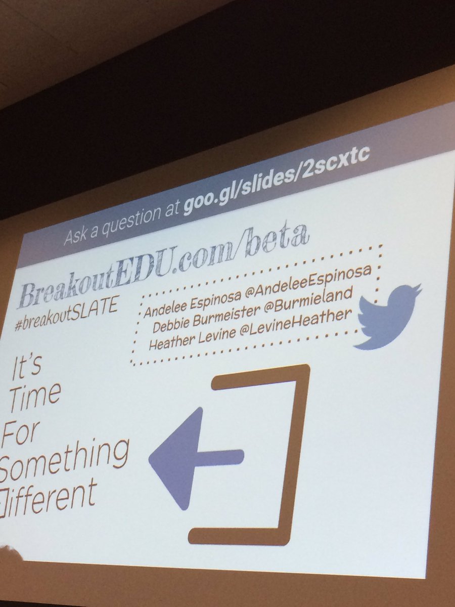 Orth_Tech's tweet photo. Let's do this! #breakoutSLATE #slateinwi https://t.co/7F0mjrHdA4