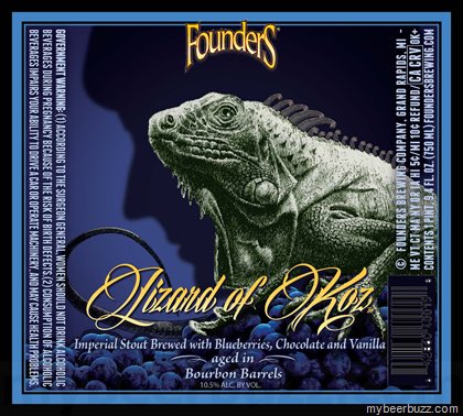 BrassTapAtlanta's tweet photo. Founders Lizard of Koz. A cozy imperial stout brewed w blueberries, chocolate, &amp; vanilla then Bourbon Barrel aged. The perfect holiday beer! https://t.co/EbXYaqaYmj