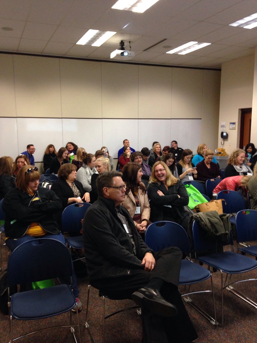 MBAEA's tweet photo. Bettendorf, Durant & North Scott districts come together and speak to this full room about AT in the classroom. #atom2016 https://t.co/cyo39xy6cd