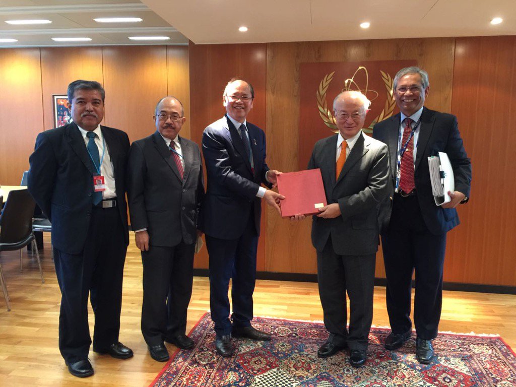MTangau's tweet photo. Paid a courtesy call on Mr.Yuki Amano, Director General of IAEA at his office in Vienna, Austria https://t.co/29Q4rFfl5m