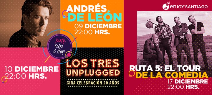 ¡Panoramas para todos los gustos en #EnjoySantiago!
Entradas a través de Punto Ticket  bit.ly/1A3QjCQ