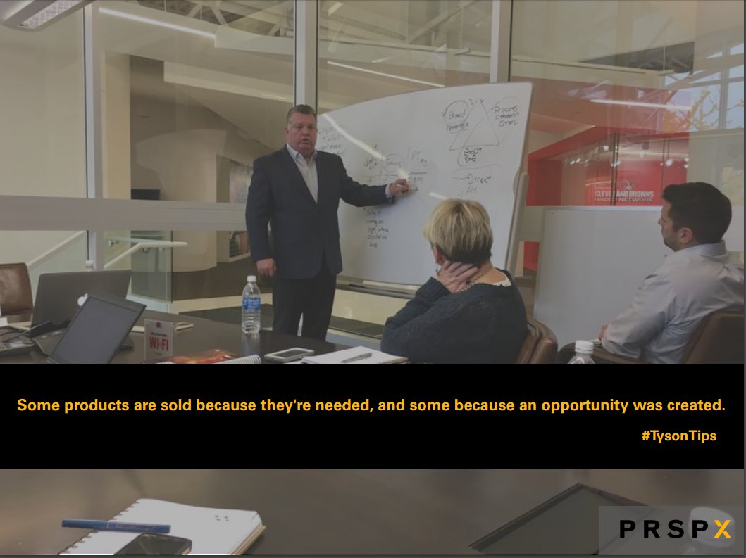 Tyson_Group's tweet photo. Some products are sold because they're needed, and some because an opportunity was created. #TysonTips #sales #salestips #TuesdayMotivation https://t.co/BMK8ZYIGMI
