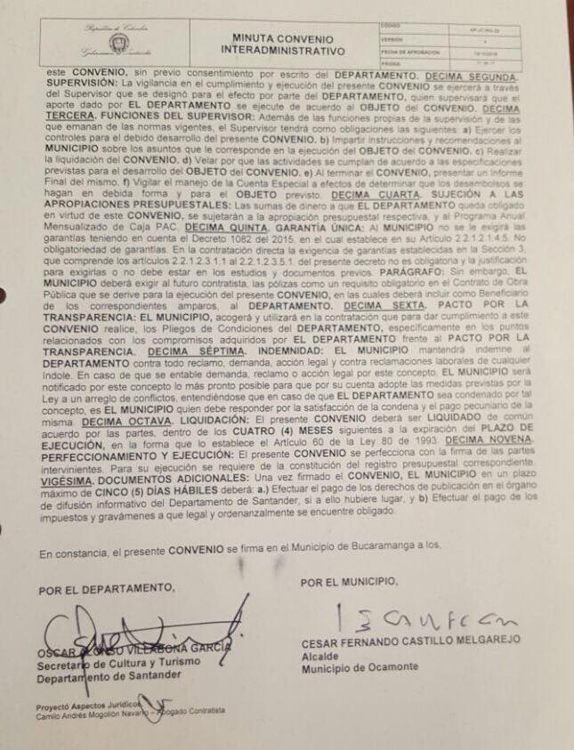 Planeacion_Ocam's tweet photo. @AdmOcamonte y @GobdeSantander #CesarCastillo FIRMAN CONVENIO PARA ADECUACIÓN Y AMPLIACIÓN CASA DE LA CULTURA, #OcamonteSomosTodos https://t.co/UIG60GTALZ