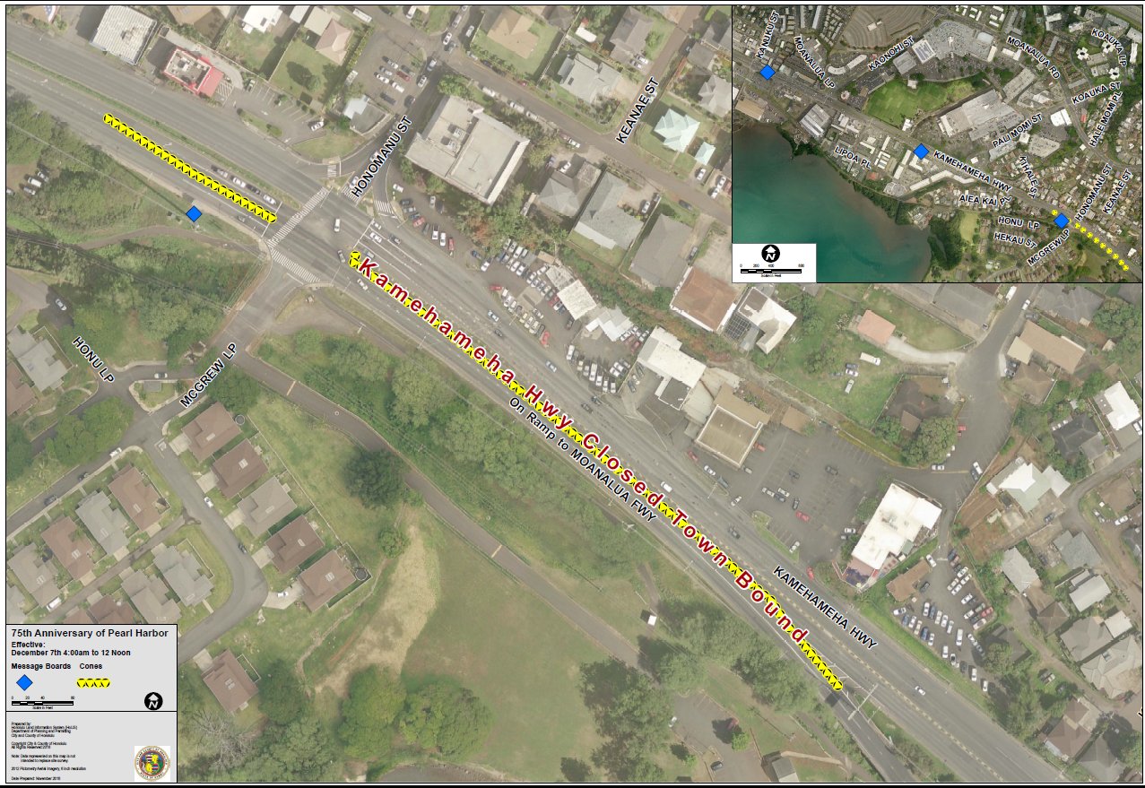 Kirk Caldwell on Twitter "REMINDER Significant closures on Kamehameha