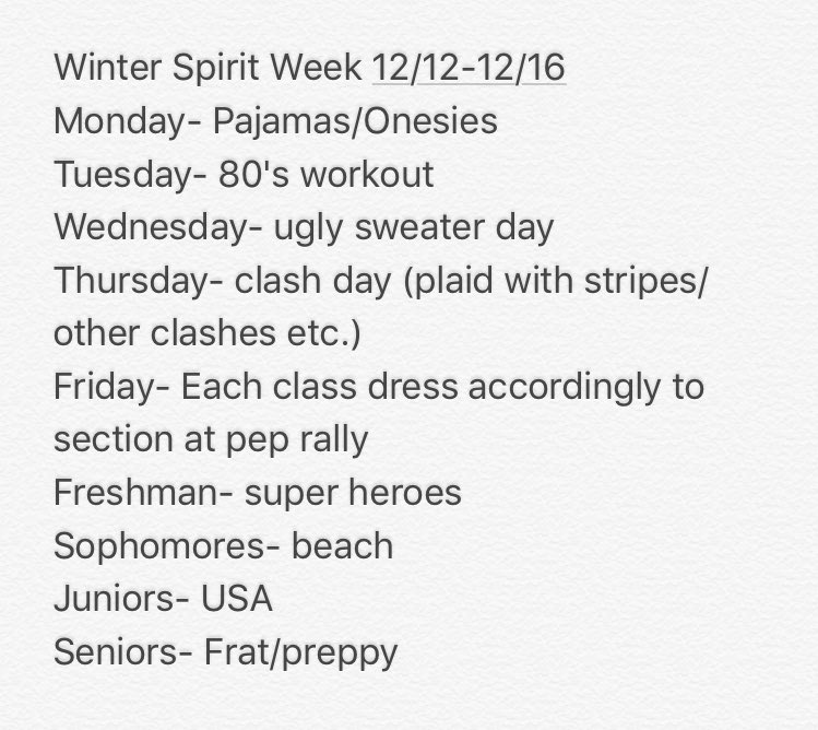 GS_StudentLife's tweet image. SPARTANS!!! Get hype for winter sports by participating in spirit week all next week leading up to our pep rally!!!!!