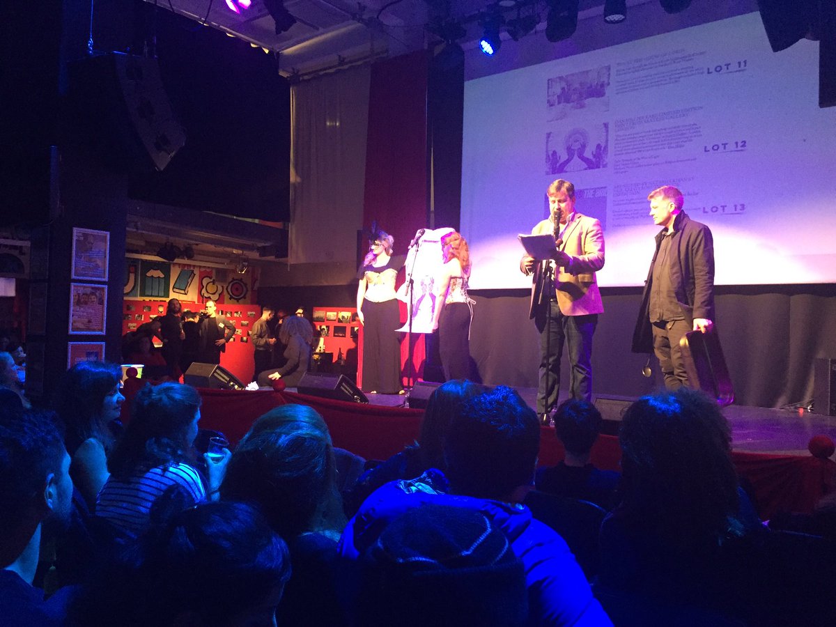 Our auctioneer <a href="/AGelpey/">Addison Gelpey</a> leads us through #auction lots. So many great things on offer. All raising money to help enable #wifi4refugees