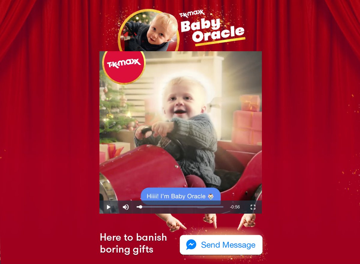 WKLondon's tweet photo. Chat with @TKMaxx_UK #BabyOracle. He's here to banish boring gifts. https://t.co/K0SwSssBJV https://t.co/7HyiOxZwNk