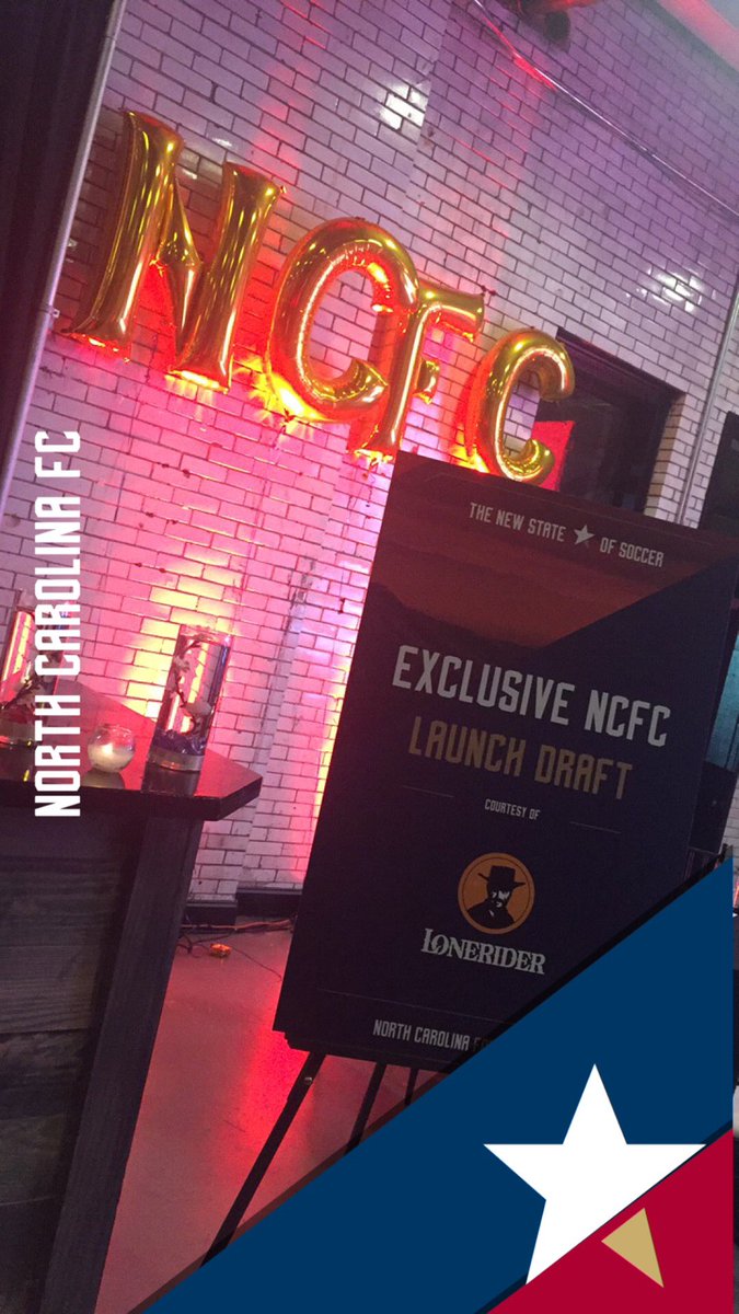 Special thanks to <a href="/loneriderbeer/">Lonerider Brewing 🍺</a> for tonight's exclusive North Carolina FC draft! (And a look at our final #snapchat filter for tonight)