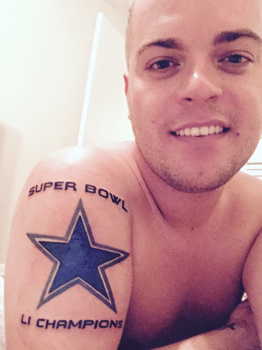 Cowboys fan gets awful tattoo jinxes season still has no ragrets   Mashable