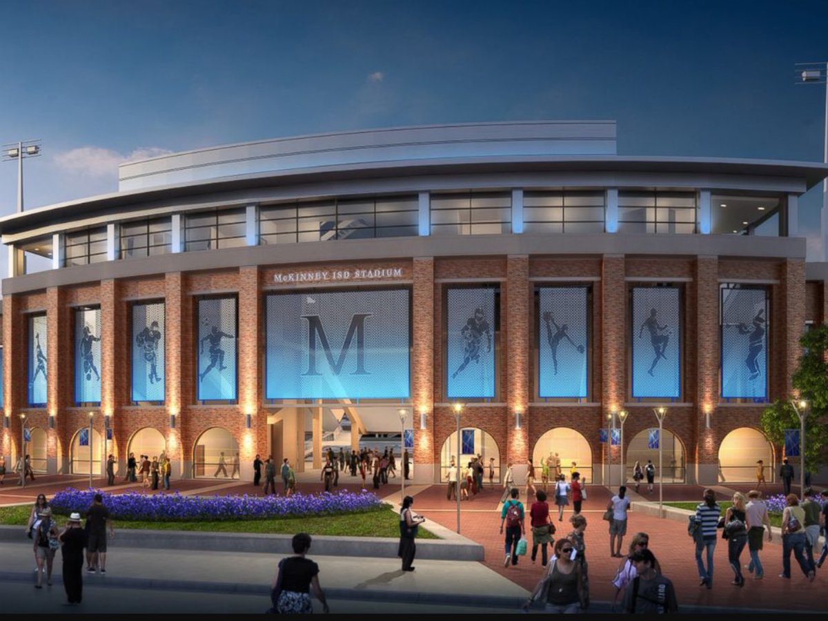 A high school in Texas broke ground today on its $69 million football stadium. Here are the renderings of what it will look like