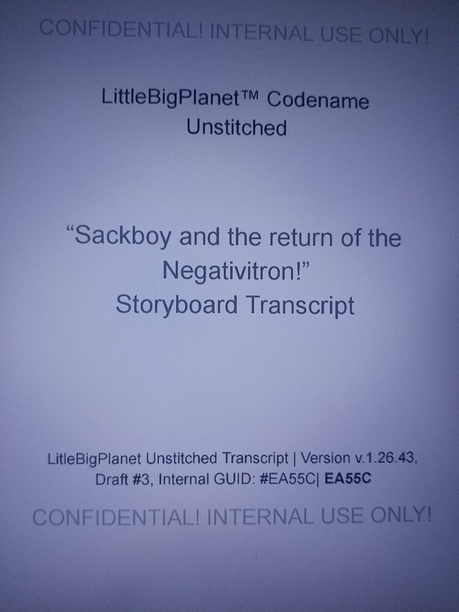 PS_Access's tweet photo. LittleBigPlanet: Unstitched leaked during Investor Shareholds meeting at Tarsier Studios https://t.co/XnSS6Fu2cf https://t.co/GrMY8tc57X