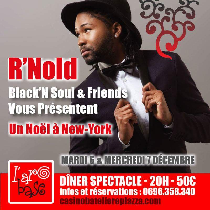 #Martinique #ArObaseEvent
2 dates, 1 spectacle d'exception.
Ce soir, direction l'ArObase pour #Rnold accompagné de Black'N Soul &amp; Friends.