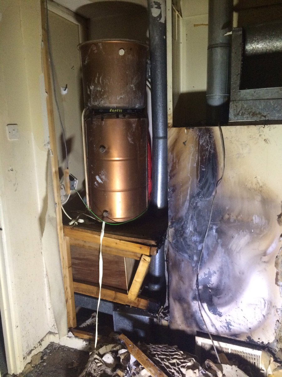 Lucky escape! Electrical 🔥 hidden behind wall cavity &amp; no smoke alarms for early warning <a href="/DerbyshireFRS/">Derbyshire Fire & Rescue Service</a>