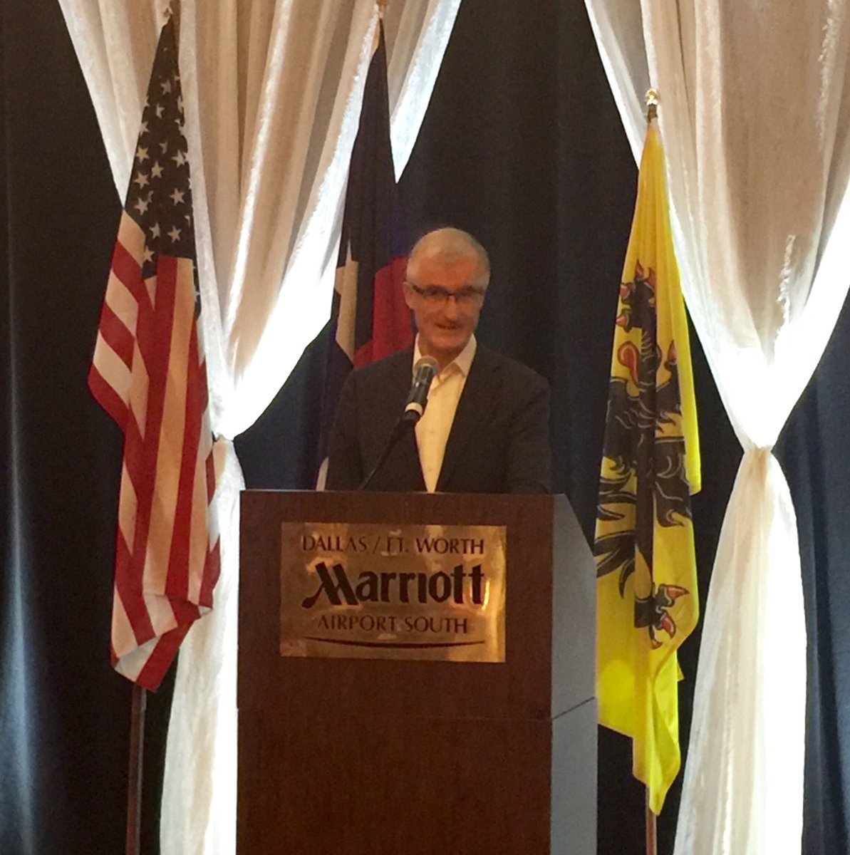 GeertBourgeois's tweet image. Aangekomen in #Dallas Texaanse ontvangst: BBQ met Vlaamse bedrijfsdelegatie &amp;amp; hun Texaanse partners @FlandersTrade