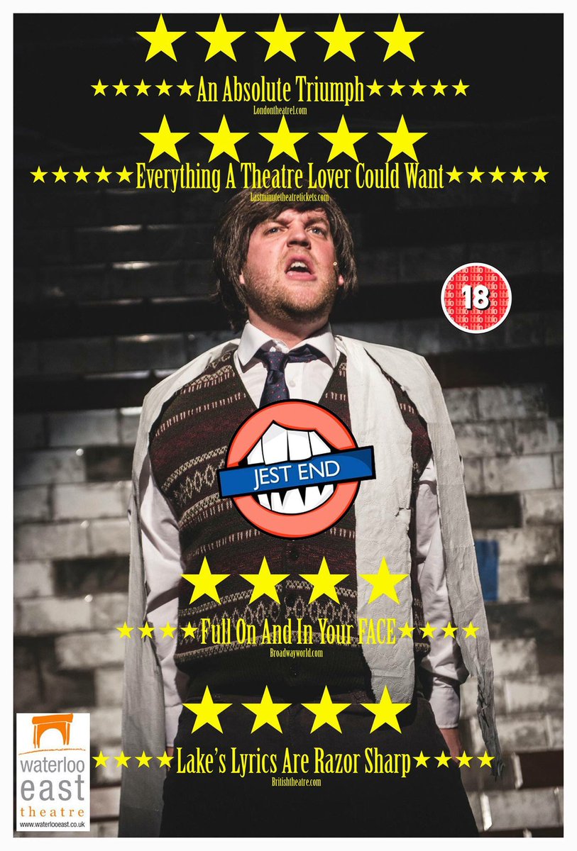 Jest_End's tweet photo. @WaterlooEast BOOK NOW IF YOU CAN . MUST END IN JUST 2 WEEKS https://t.co/Y4TpkCKpu0 #JESTEND https://t.co/12gb2Df5c3