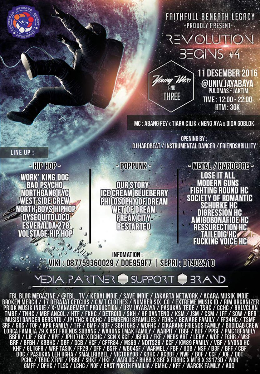 FBL Blog Magazine (@fbl_blogmagz) on Twitter photo 11.12.16 <a href="/FBLjakarta/">#FBLINVASIONTOUR2016</a> present : REVOLUTION BEGIN 4 at Hall Jayabaya w/ <a href="/loseitall08/">IG:LOSEITALL_INA</a> <a href="/ourstoryID/">OUR STORY</a> <a href="/ModernGuns/">MODERN GUNS</a> cc : <a href="/fbl_tvindie/">FBL Tv</a> <a href="/FBLindonesia/">FBL NATION</a> 11.12.16 <a href="/FBLjakarta/">#FBLINVASIONTOUR2016</a> present : REVOLUTION BEGIN 4 at Hall Jayabaya w/ <a href="/loseitall08/">IG:LOSEITALL_INA</a> <a href="/ourstoryID/">OUR STORY</a> <a href="/ModernGuns/">MODERN GUNS</a> cc : <a href="/fbl_tvindie/">FBL Tv</a> <a href="/FBLindonesia/">FBL NATION</a>