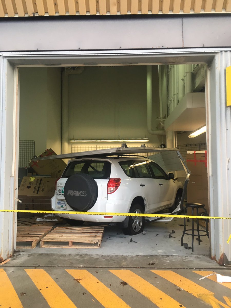 Garage parking with disposable door