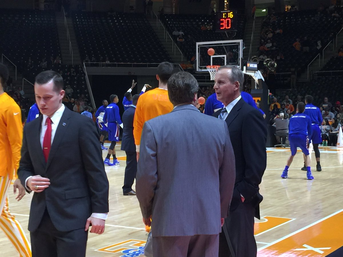 Almost 60 years of combined coaching experieince standing right there with PC's Gregg Nibert and UT's Rick Barnes