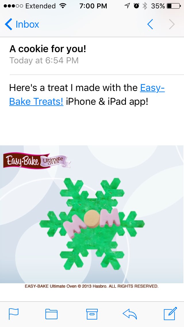 Misty_CSC's tweet photo. I think Layla misses me. She sent me this from the iPad. She has an easy bake oven app. #NoMesses https://t.co/1GQy7x6Fu2