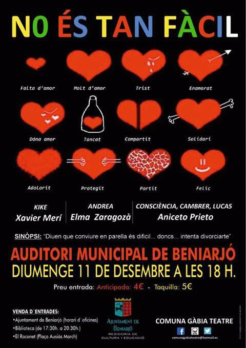 comunagabiateat's tweet photo. El proper diumenge en la gent de Beniarjo, a l'auditori municipal, t'esperem!! https://t.co/SmiHIubj0u